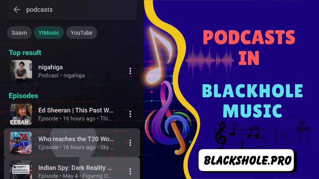 podcast in blackhole apk